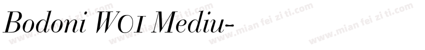 Bodoni W01 Mediu字体转换
